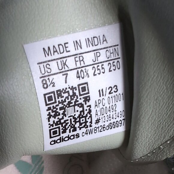 Adidas Samba OG Sneakers White Silver Green Size Women’s 8.5 - Picture 5 of 9